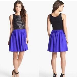 Amanda Uprichard Lamb Leather And Silk Dress